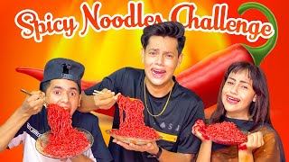 Spicy Noodles Challenge  ঝাল নুডুলস খাওয়ার প্রতিযোগিতা  ঝাল খেয়ে অবস্থা খারাপ  Rakib Hosssain [upl. by Reffotsirk23]