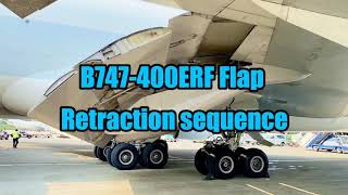 B747400ERF Flap retraction [upl. by Jabon]