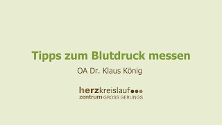 Blutdruck richtig messen [upl. by Anaibib571]