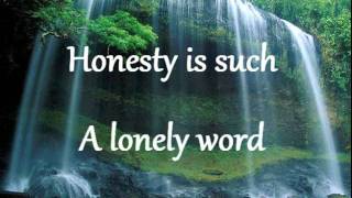 Honesty by Billy Joel With Lyrics [upl. by Israeli]