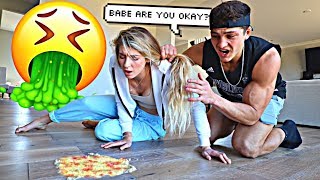 Throw Up PRANK On Fiance Cute Reaction [upl. by Narcho363]