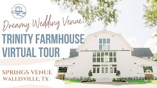 TRINITY FARMHOUSE  VIRTUAL TOUR  the MOST PERFECT White Barn Wedding Venue near Houston TX [upl. by Ballard]