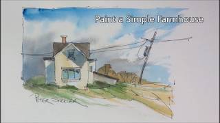 Line and Wash Watercolor Demonstration for Beginners Easy to Follow and Learn Peter Sheeler [upl. by Shimberg483]