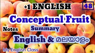 Conceptual Fruit summary in Malyalam Plus one English chapter explanation notesEnglish exam [upl. by Lock29]