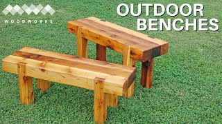 Simple Sturdy Outdoor Benches [upl. by Hiasi]