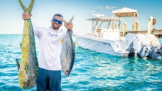 BOATING to the Bahamas Fishing for BIG Mahi Mahi amp Yellowfin Tuna Catch and Cook [upl. by Yarod395]