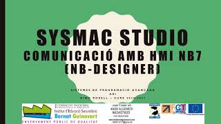 OMRON SYSMAC STUDIO Comunicació NX1P2 amb HMI NB7 NBDesigner [upl. by Winnick]