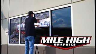 How to install perforated window graphics [upl. by Hadrian]