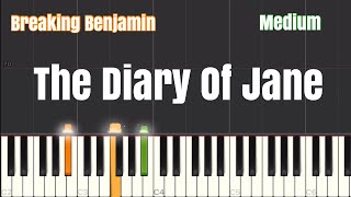 Breaking Benjamin  The Diary Of Jane Piano Tutorial  Medium [upl. by Kaia526]