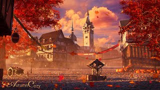 RENAISSANCE AUTUMN VILLAGE AMBIENCE Autumn Leaves Horses Bells Chatter Autumn Sounds [upl. by Beyer]