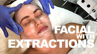 Facial with Extractions  Kelly Rose Medical Aesthetician  West End Plastic Surgery [upl. by Nodnarbal]