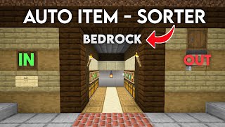 Automatic Sorting System MCPE  Minecraft Bedrock  117  116  Easy Design [upl. by Theodore]