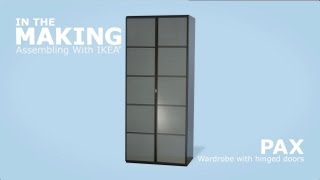 IKEA Pax Wardrobe with Hinged Doors Assembly Instructions [upl. by Htiderem]