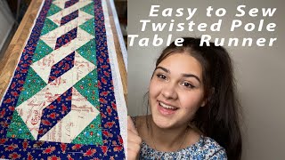 HOW TO MAKE A Christmas TWISTED POLE TABLE RUNNER [upl. by Aropizt]