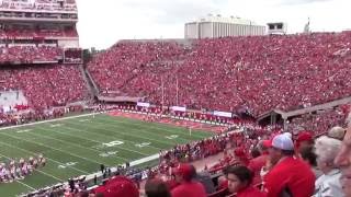 Cornhusker Marching Band pregame performance 1012016 [upl. by Arotak]