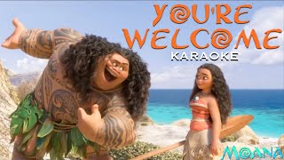 Moana YOURE WELCOME Karaoke  Dwayne Johnson [upl. by Tomkins]