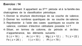 Exercice  14  Atomistique [upl. by Aedrahs]