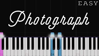 Ed Sheeran  Photograph  EASY Piano Tutorial [upl. by Htebazila318]