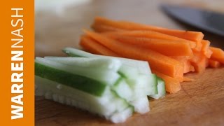 How to Julienne Carrots  60 second demo  Recipes by Warren Nash [upl. by Franchot]