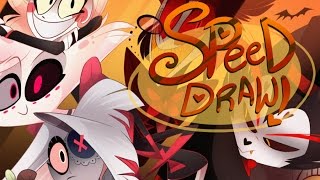 SPEED DRAW Hazbin Halloween VivziePop [upl. by Fulcher]