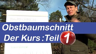 Obstbaumschnitt Der Kurs  Obstbaum schneiden Schritt für Schritt erklärt  Teil 1 Theorie [upl. by Noterb306]