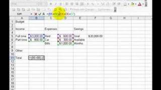 Excel Basics  How to create a budget on a spreadsheet [upl. by Sirhc155]