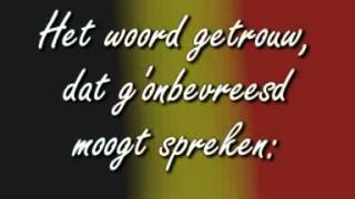 De Brabançonne  Belgisch Volkslied  Belgian National Anthem lyrics [upl. by Sochor561]