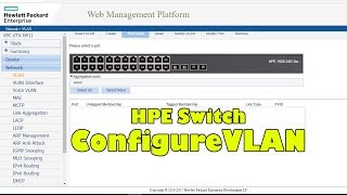 How to configure VLAN on HPE switch  NETVN [upl. by Shuman460]