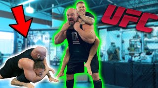 UFC FIGHTER CHOKES OUT WORLDS STRONGEST MAN  DUSTIN POIRIER [upl. by Sineray]