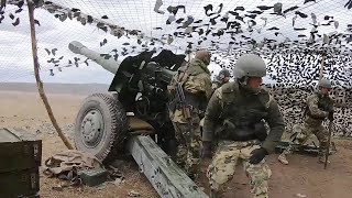 152mm gunhowitzer M1955 D20  Hungarian Artillery Training [upl. by Murat]