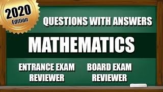 Entrance Exam Reviewer 2020  Questions with Answer in General Math PreCalculus and Statistics [upl. by Trofmoc]