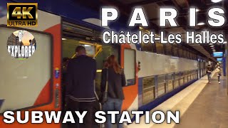 【4K】🇫🇷Paris Subway Châtelet–Les Halles RER and Metro Station [upl. by Willard]