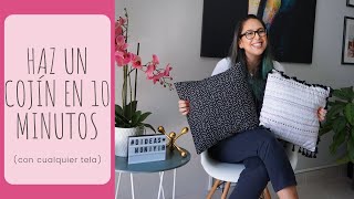 🧵CÓMO hacer FUNDAS para COJINES cuadrados SIN CIERRE ✂️Paso a paso [upl. by Ellan397]