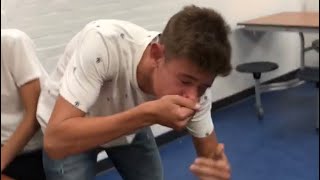 High schooler eats Carolina Reaper at Lunch Gone Wrong [upl. by Eirrek]