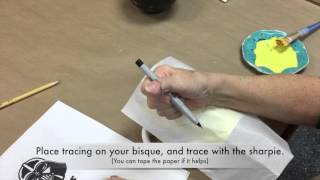 Pottery Painting 101 Trace and Transfer Technique [upl. by Aelyak]