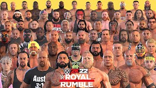 WWE 2K22  100 Man Royal Rumble Match [upl. by Russel]