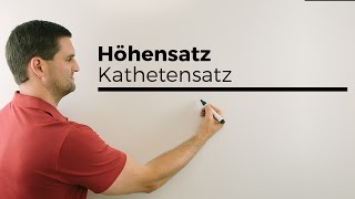 Höhensatz Kathetensatz im Dreieck  Mathe by Daniel Jung [upl. by Esya589]