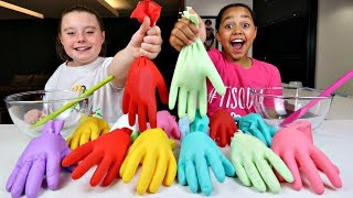 SLIME GLOVES CHALLENGE [upl. by Arlynne]