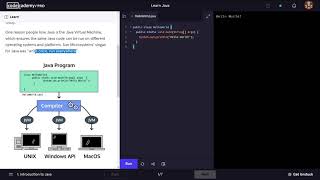 Learn Java  10 Hello World  Codecademy Walkthrough [upl. by Auqined]