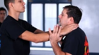 How to Defend against a Front Choke  Krav Maga Defense [upl. by Eladnor]