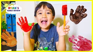 Finger painting for kids with Ryans Family Review [upl. by Elsbeth]