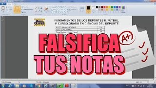 COMO FALSIFICAR TUS NOTAS FÁCILMENTE [upl. by Attener]