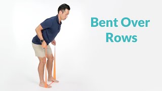 Resistance Band Exercise Bent Over Rows [upl. by Eenobe]