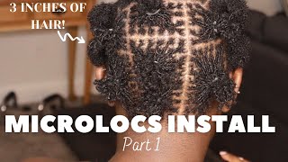 DIY MICROLOCS INSTALL  Part 1  partinggrid interlocking short hair starter locs [upl. by Neryt]