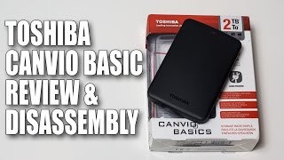 Toshiba Canvio Basics Portable Hard Drive Review amp Disassembly 2TB [upl. by Noterb762]