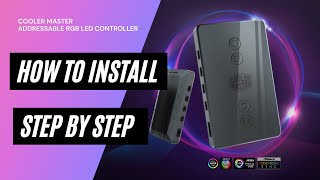 HOWTO Install Cooler Master Addressable RGB LED Controller Step by Step Guide [upl. by Rheingold]