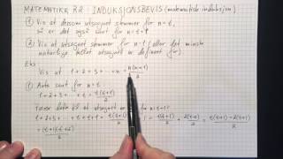 Matematikk R2 Induksjonsbevis [upl. by Kella]