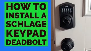 Install SLAGE Keypad Deadbolt Keyless Entry Door Lock [upl. by Charie724]