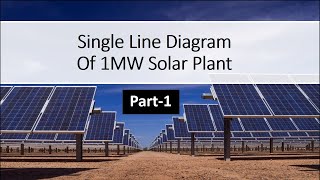 Single Line Diagram of 1MW solar plant Part1 [upl. by Hardman]