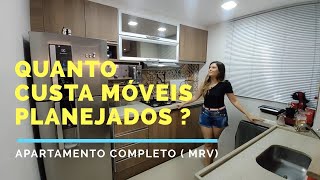 QUANTO CUSTA MÓVEIS PLANEJADOS  APARTAMENTO MRV COMPLETO MÓVEIS PLANEJADOS APARTAMENTO PEQUENO [upl. by Panaggio]